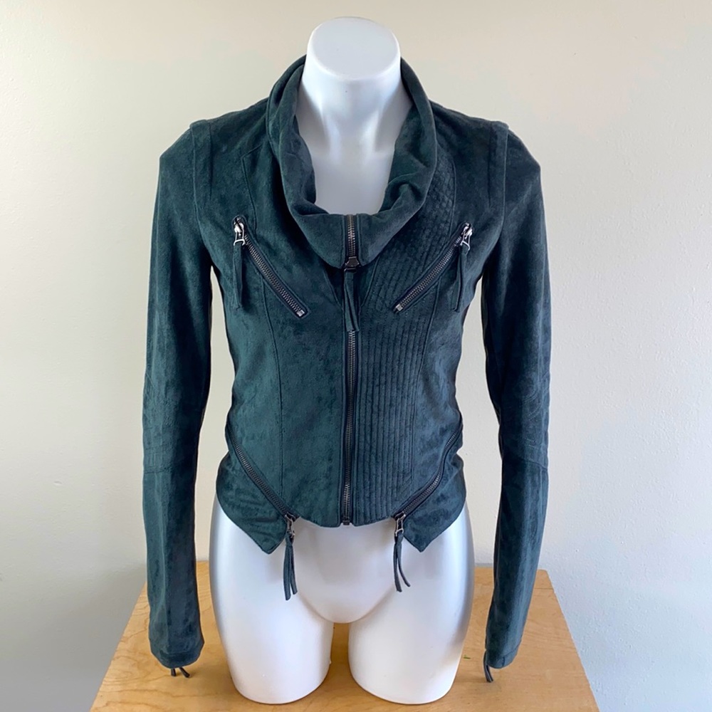 Solemio Faux Suede Moto Jacket
